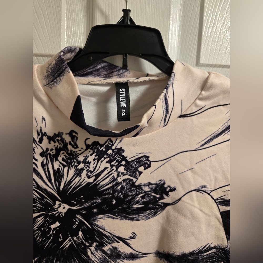 Womens STYLEWE Black and Cream Elegant Top - Picture 4 of 4